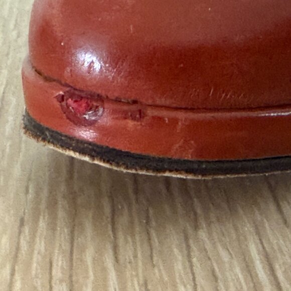 HERMÈS Paris Vintage Burgundy & Cherry Red Leather Shoes Size EU 39 US 8.5 - Picture 10 of 10